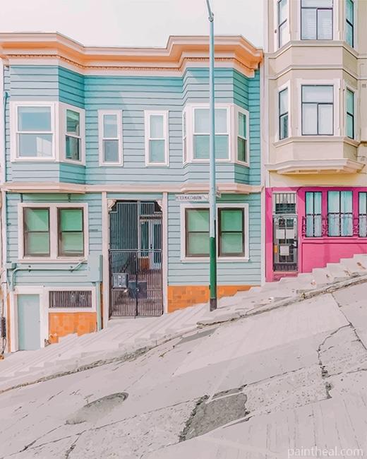San Francisco Steep Streets Painting By Numbers Kits