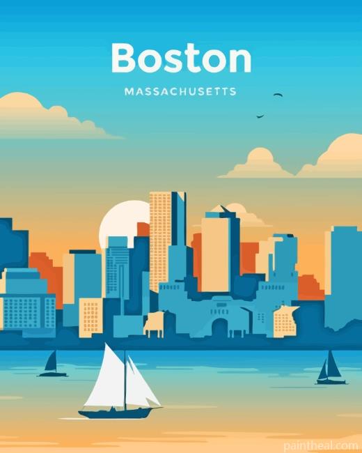 Boston Massachusetts Painting By Numbers Kits