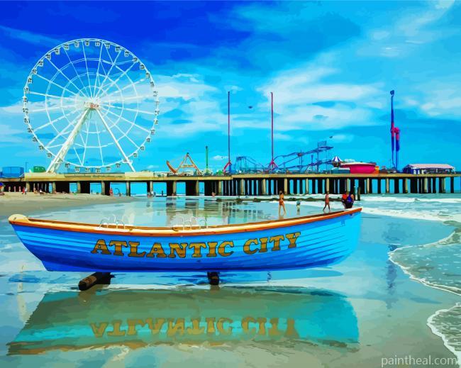 Atlantic City New Jersey Painting By Numbers Kits