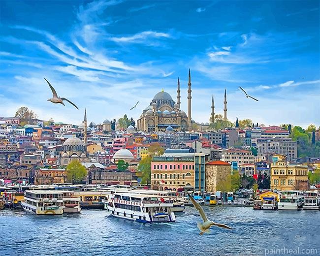 Istanbul City Painting By Numbers Kits