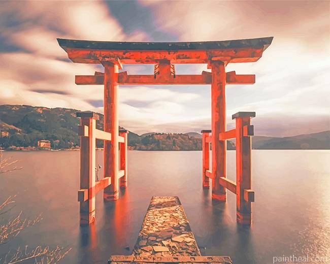 Hakon jinjya Heiwa no Torii Painting By Numbers Kits