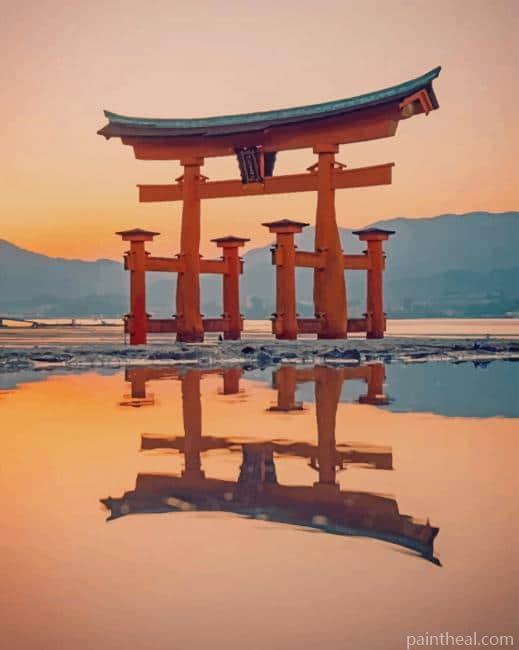Itsukushima Shrine Painting By Numbers Kits