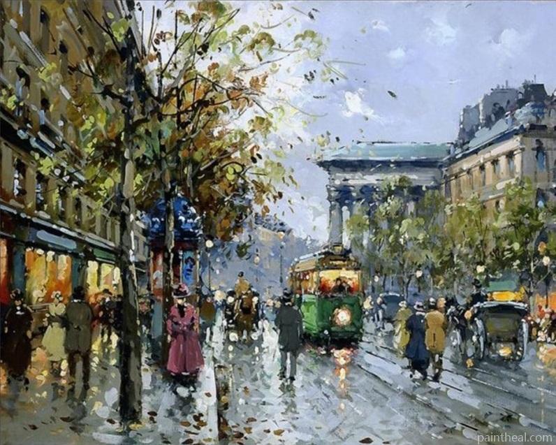 Artsy Road in Paris Painting By Numbers Kits