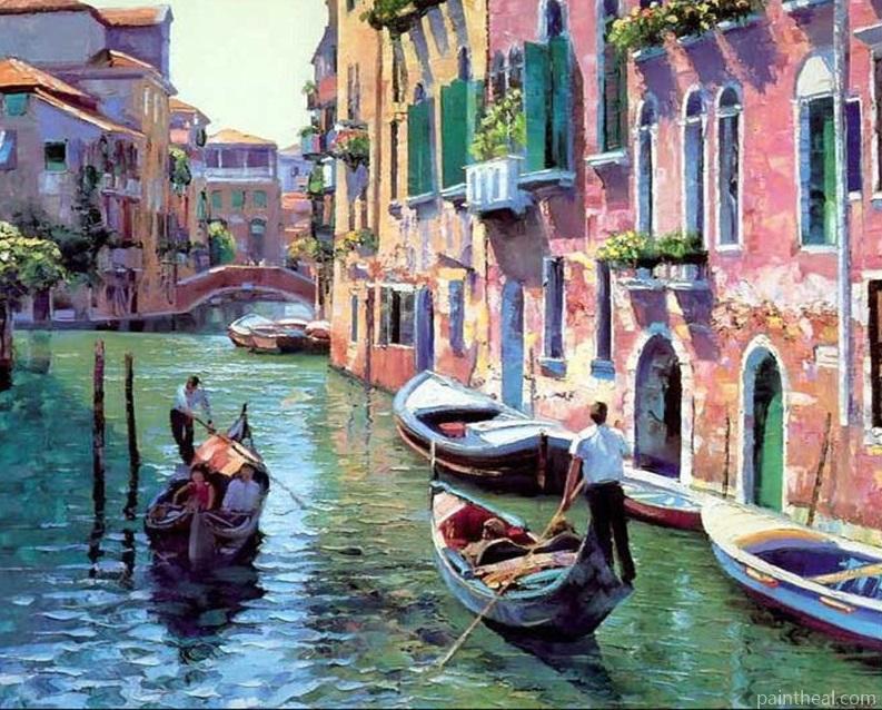 Italy Venice Canal Painting By Numbers Kits