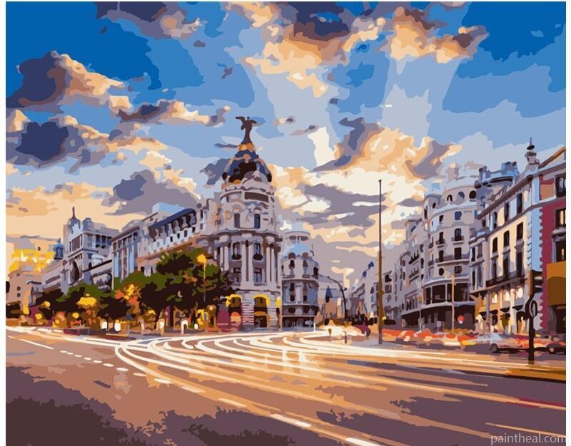 Spain Madrid City Painting By Numbers Kits