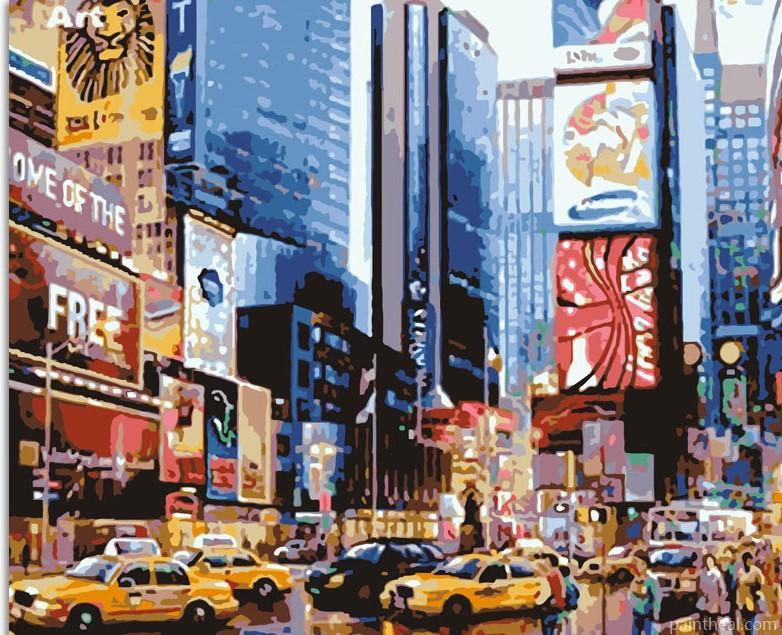 America New York City Streets Painting By Numbers Kits
