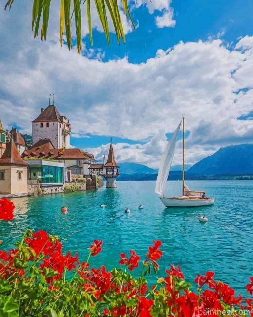 Oberhofen Castle Painting By Numbers Kits