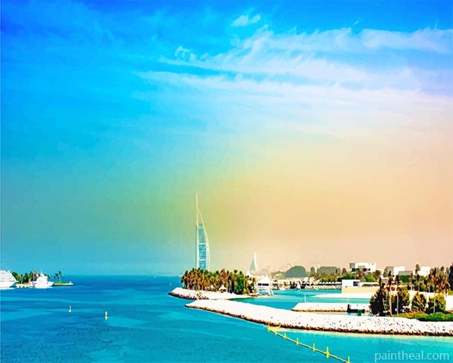 Dubai Burj Al Arab Painting By Numbers Kits