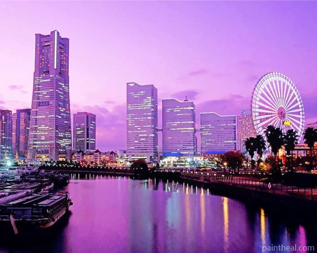 Yokohama Japan Painting By Numbers Kits