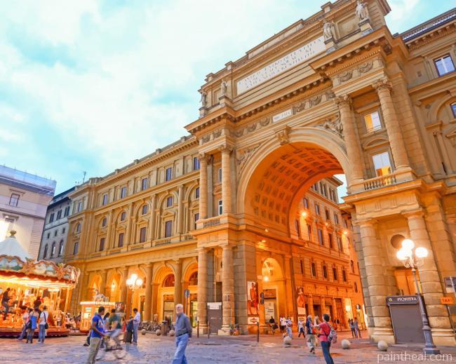 Piazza Della Repubblica Florence Italy Painting By Numbers Kits