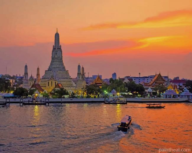 Wat Arun Thailand Painting By Numbers Kits