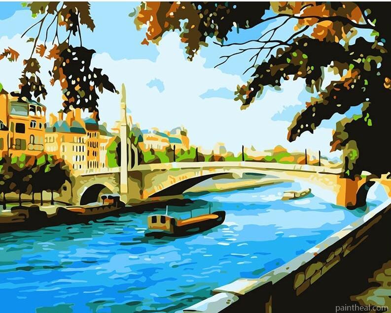 Amsterdam Amstel River Painting By Numbers Kits