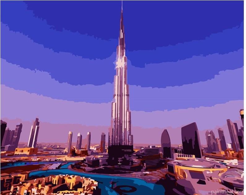 Burj khalifa Dubai Painting By Numbers Kits