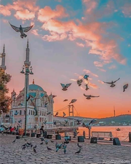Ortakoy Sahili Turkey Painting By Numbers Kits