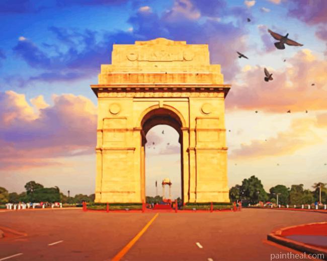 India Gate Delhi Painting By Numbers Kits