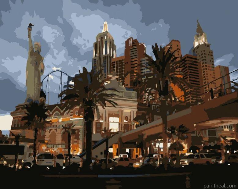 Las Vegas New York Casino Painting By Numbers Kits