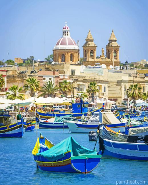 Malta Marsaxlokk Painting By Numbers Kits