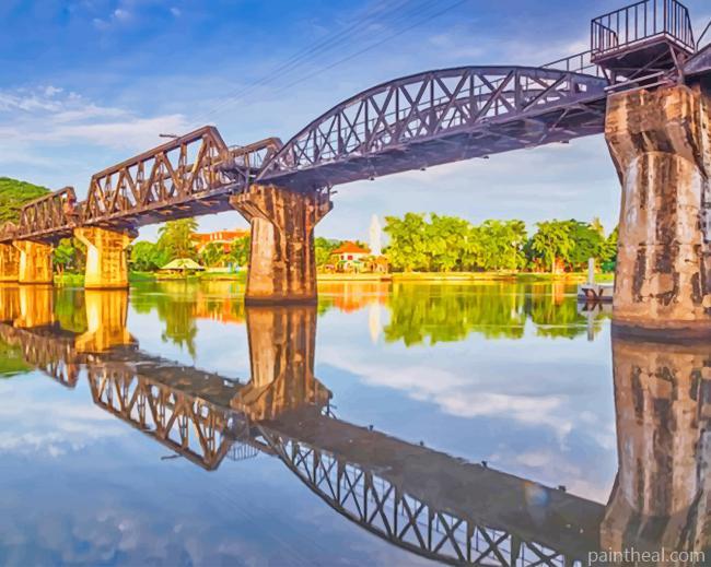 Thailand Kanchanaburi Bridge Painting By Numbers Kits