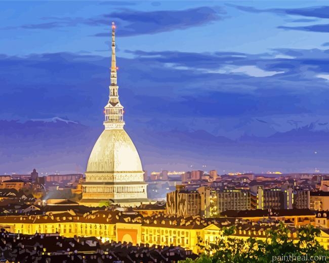 Italy Torino City Painting By Numbers Kits