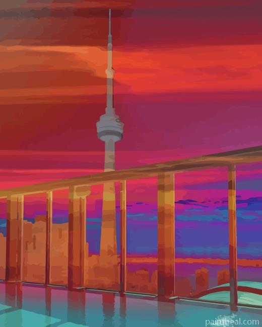 CN Tower Toronto Painting By Numbers Kits
