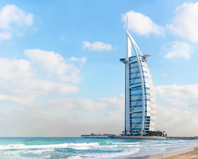Burj Al Arab Jumeirah Dubai Painting By Numbers Kits