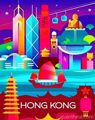 Hong Kong Poster Painting By Numbers Kits