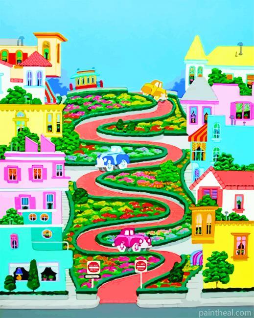 Lombard Street Art Painting By Numbers Kits