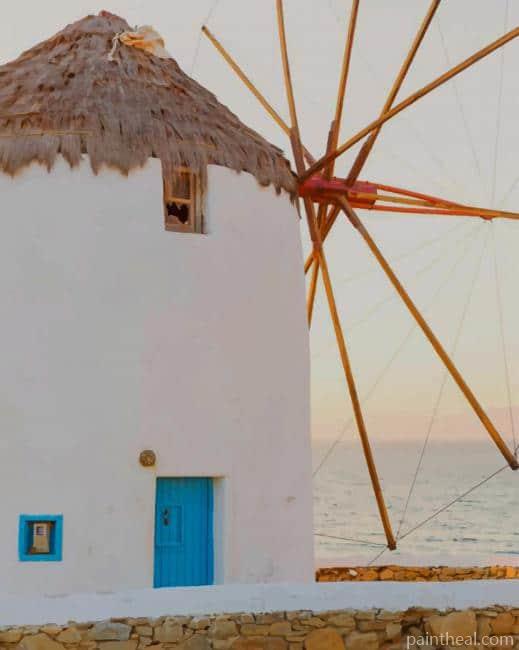 Greece Island Mykonos Painting By Numbers Kits