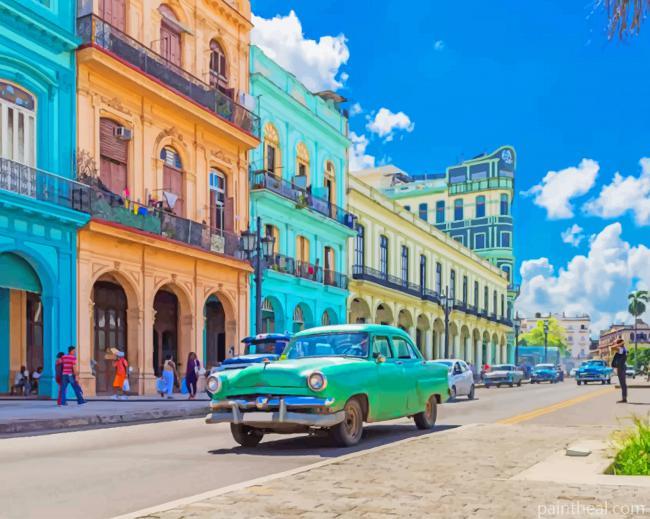 Reistijd Havana Cuba Painting By Numbers Kits