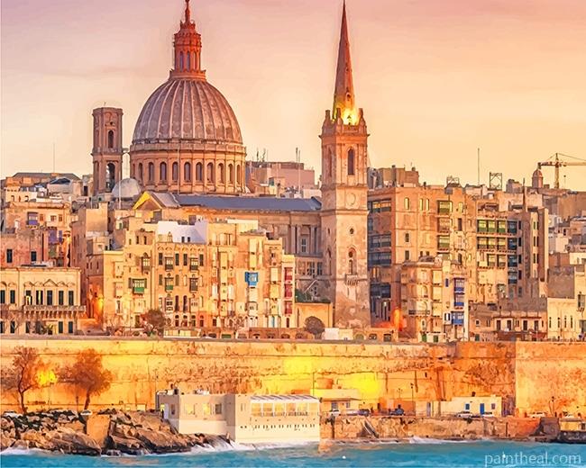 Sliema Malta Painting By Numbers Kits