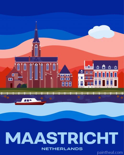 Maastricht Netherland Poster Painting By Numbers Kits