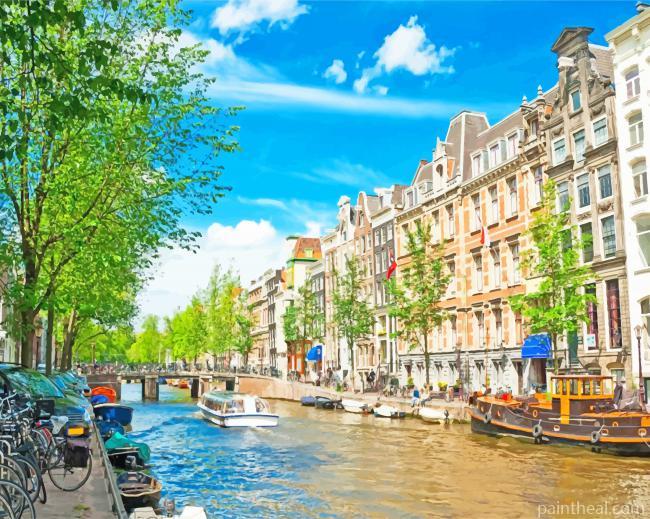 Amsterdam City Painting By Numbers Kits