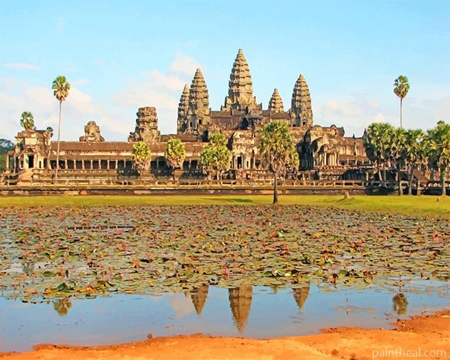 Angkor Wat Cambodia Painting By Numbers Kits