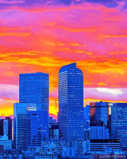 Denver Skyline Painting By Numbers Kits