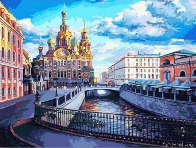 Moscow City Russia Painting By Numbers Kits