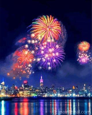 New York Fireworks Painting By Numbers Kits