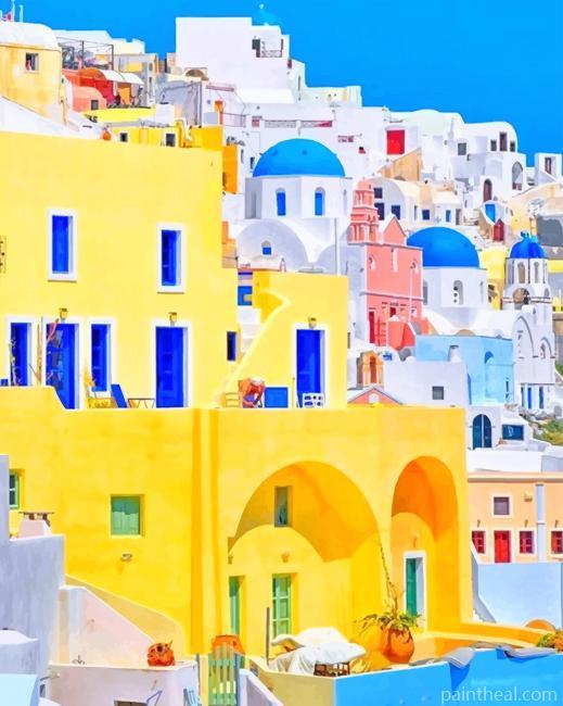 Greece Landscape Painting By Numbers Kits