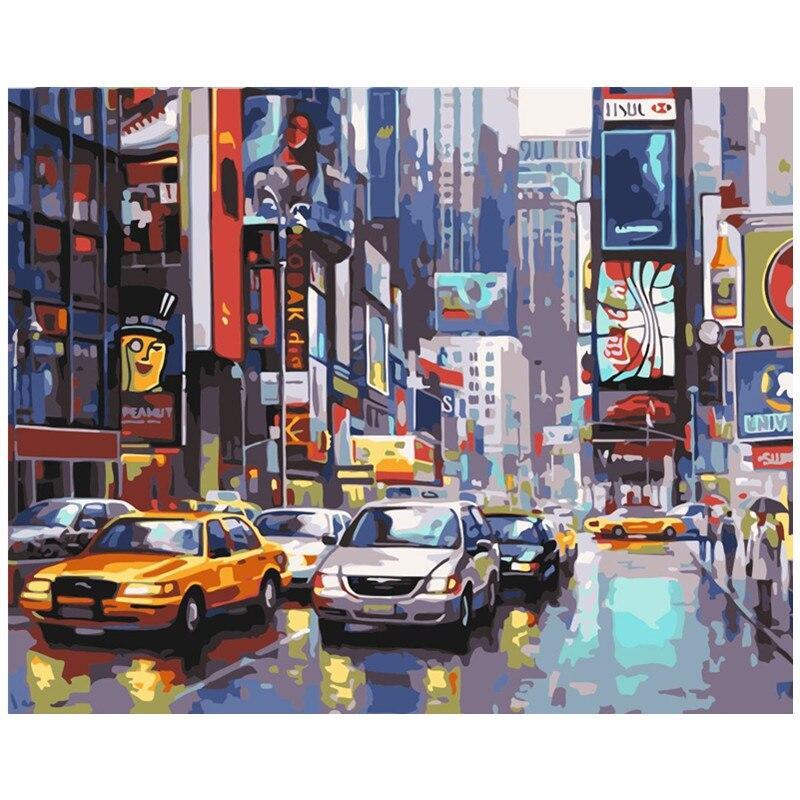 Rain In New York Painting By Numbers Kits