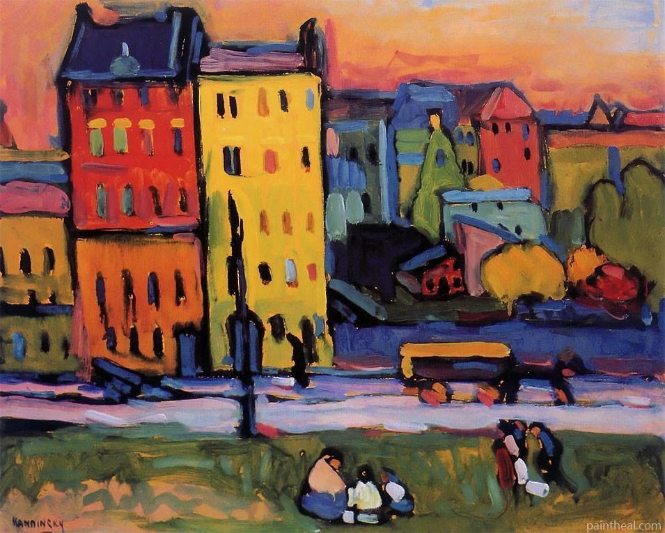 Houses in Munich Wassily Kandinsky Painting By Numbers Kits