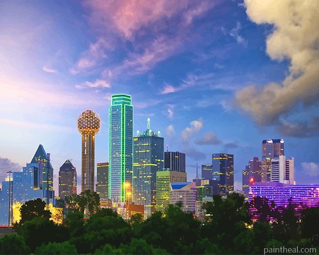 Dallas Texas Painting By Numbers Kits