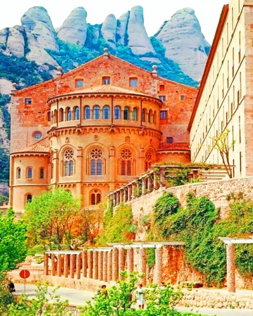 Montserrat Peak In Spain Painting By Numbers Kits