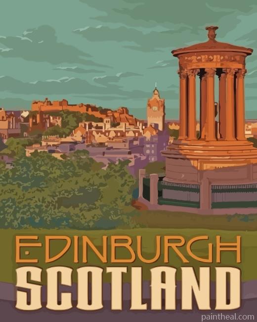 Edinburgh Scotland Painting By Numbers Kits