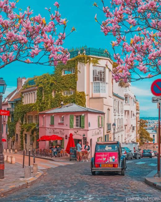 La Maison Rose Paris Painting By Numbers Kits