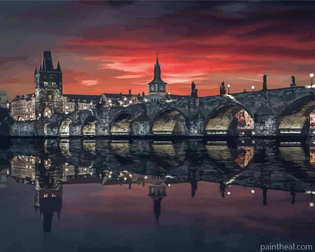Prague St Charles Bridge Painting By Numbers Kits