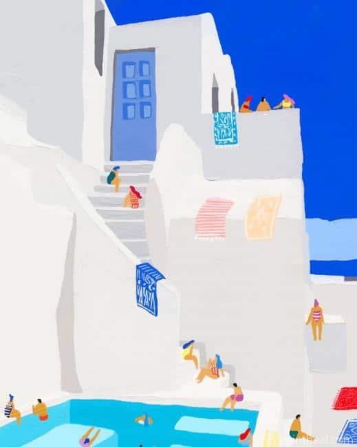 Summer Santorini Painting By Numbers Kits