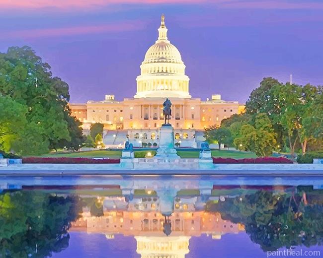 United States Capitol Painting By Numbers Kits