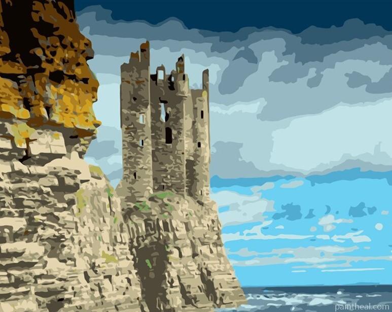 Keiss Castle Scotland Painting By Numbers Kits