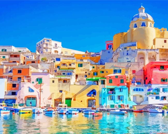 Italy Naples Buildings Painting By Numbers Kits
