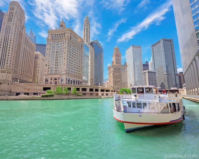 Chicago Riverwalk Painting By Numbers Kits