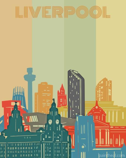 Liverpool Buildings Poster Painting By Numbers Kits